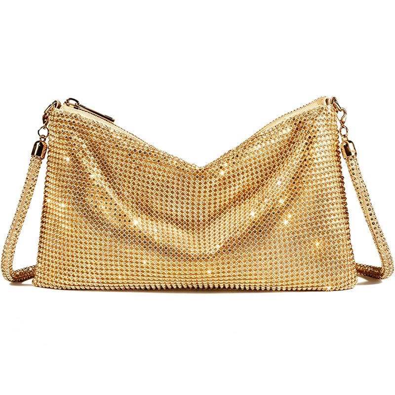 Shiny Rhinestone Crossbody Purse Clutch Sparkly Diamond Handbag Hobo Rhinestone Purses For Women