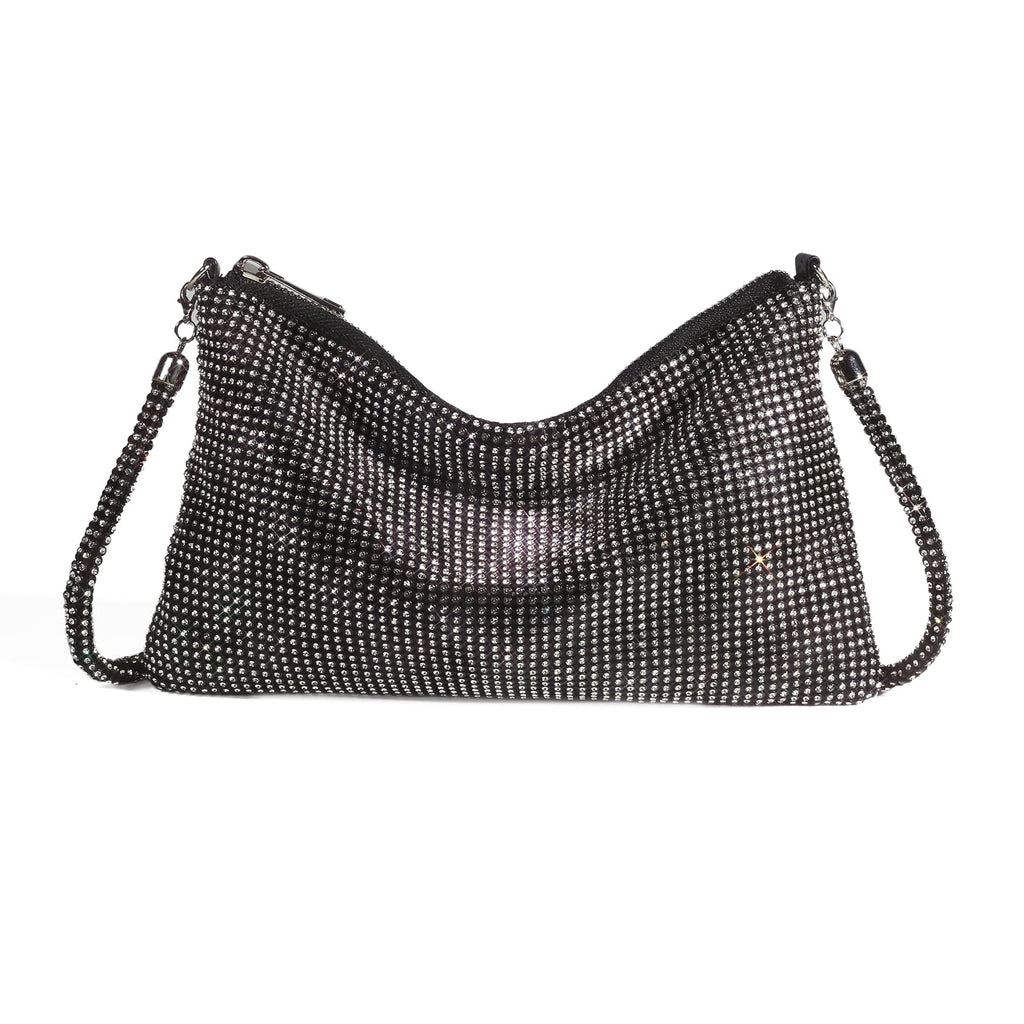 Shiny Rhinestone Crossbody Purse Clutch Sparkly Diamond Handbag Hobo Rhinestone Purses For Women