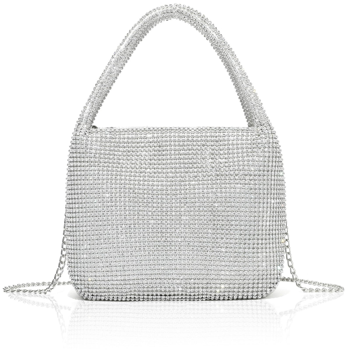 Crystals Sparkly Rhinestone Clutch Crossbody Purse - Evening Bags For Women for Weddings, Proms, and Parties