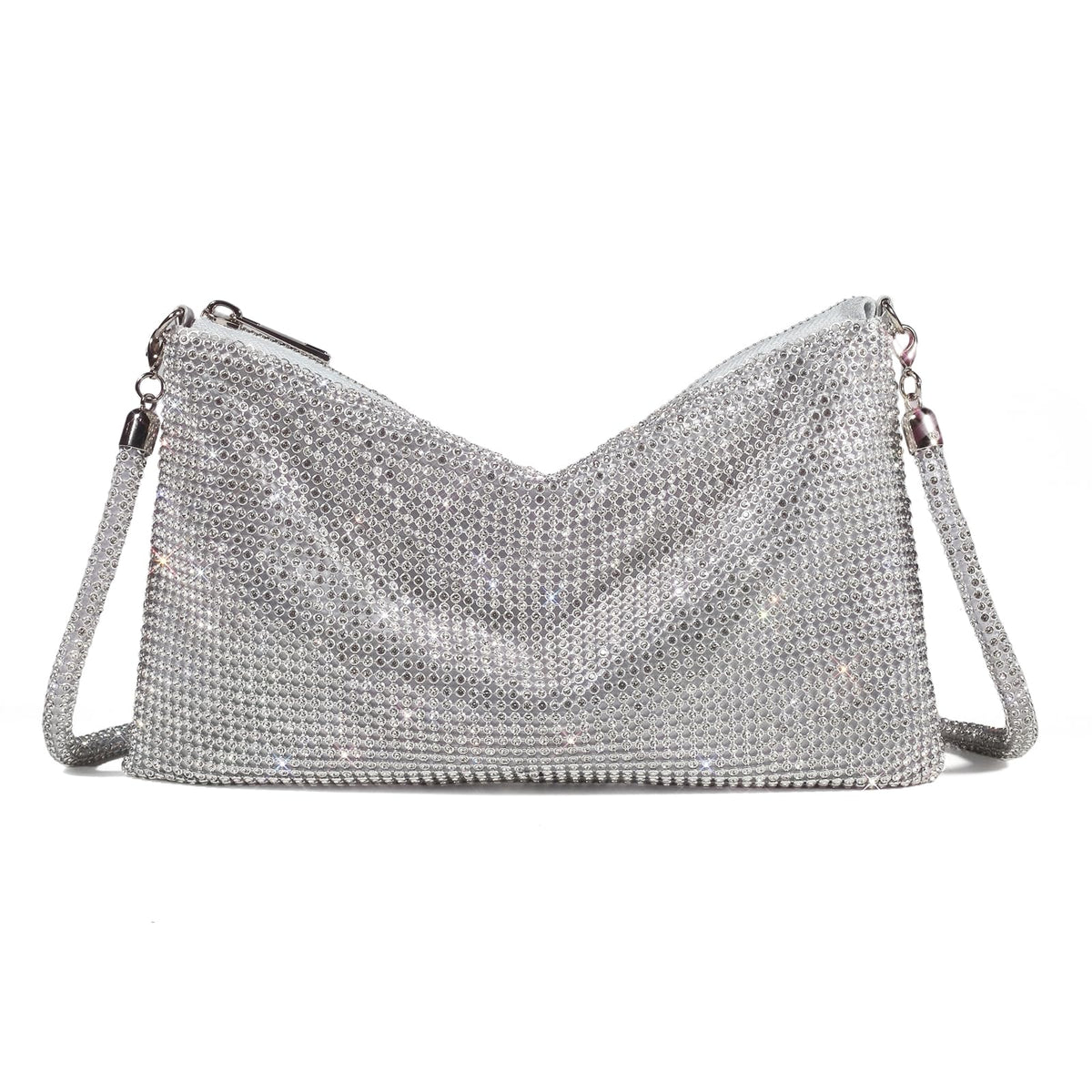 Shiny Rhinestone Crossbody Purse Clutch Sparkly Diamond Handbag Hobo Rhinestone Purses For Women