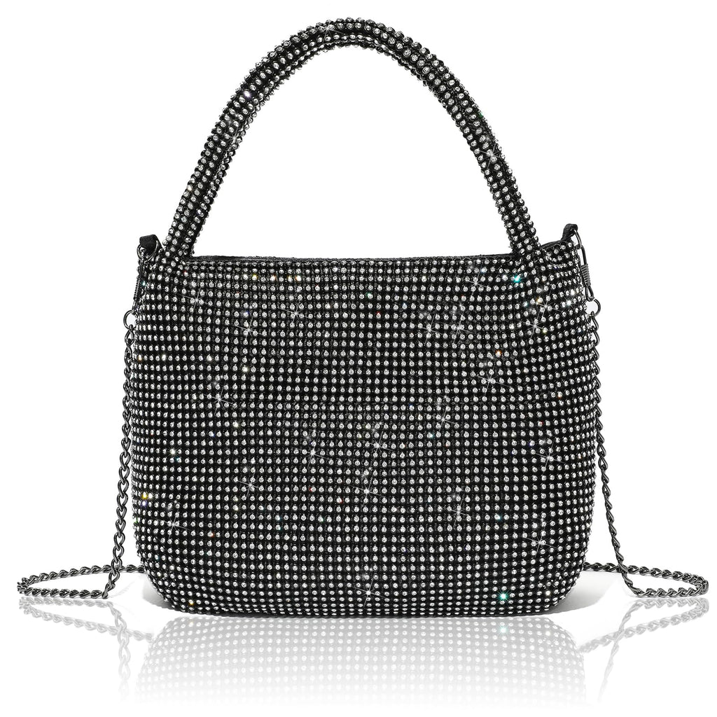 Crystals Sparkly Rhinestone Clutch Crossbody Purse - Evening Bags For Women for Weddings, Proms, and Parties